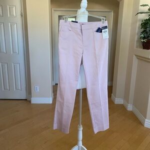 NWT Chaps Perfectly Polished Mid Rise Slim Leg Pink Stretch Dress Pants